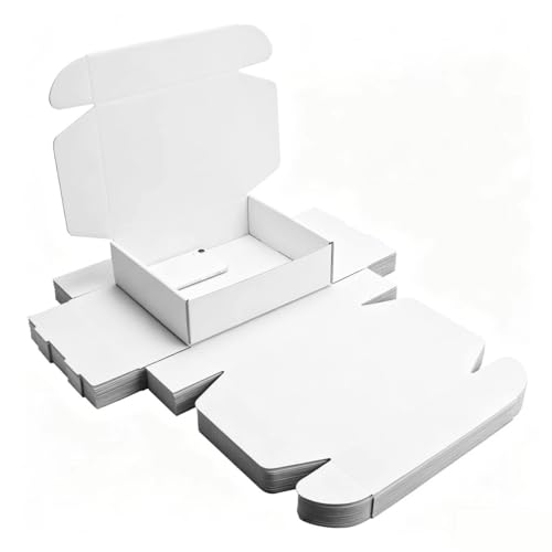 White Shipping Packaging MEIANJU Hard Cardboard Shipping Box Gift Wrap Boxes - color: White-20PCS