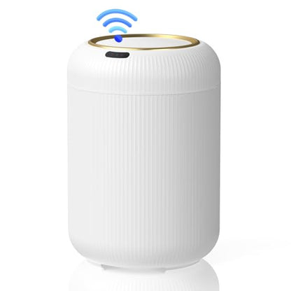 Procade Motion Sensor Trash Can with Lid,Small Automatic Trashcan Bathroom - color: White