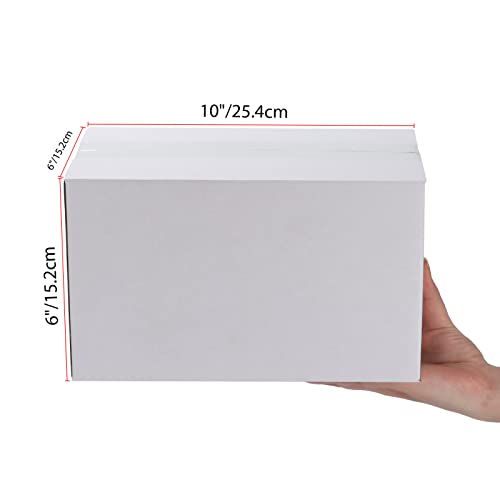 Calenzana 10x6x6 Shipping Boxes Set of 40, White Corrugated Cardboard Box for Mailing Packing Gifts Small Business - size: 10x6x6, style: 40 Pack
