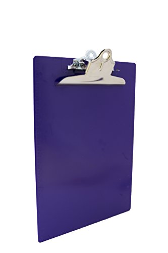 Saunders 21606 Recycled Plastic Clipboard w/Ruler Edge, 1" Clip Cap, 8 1/2 x 12 Sheets, Purple - color: Purple, size: Pack of 1
