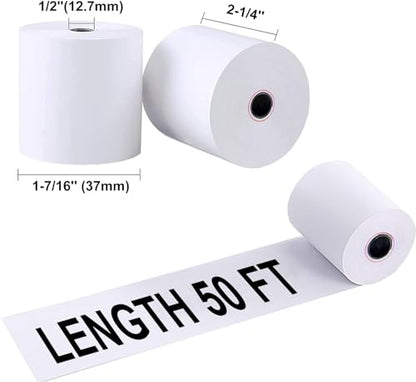 2-1/4'' X 50' Thermal Receipt Paper Rolls - Premium Thermal Printer Paper - 500 Rolls - size: 2 1/4" x 50', style: 500 Rolls