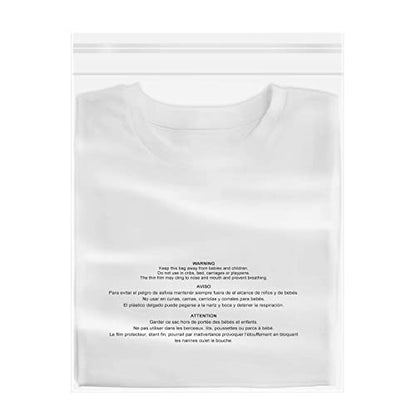 iMailer - 200 Count - 18" x 24" Clear Plastic Poly Bags with Suffocation Warning Self Seal 1.6 Mil for Clothing, T-Shirts, Pants-Resealable Adhesive,Not Strong - size: 18" x 24", style: Resealable Glue