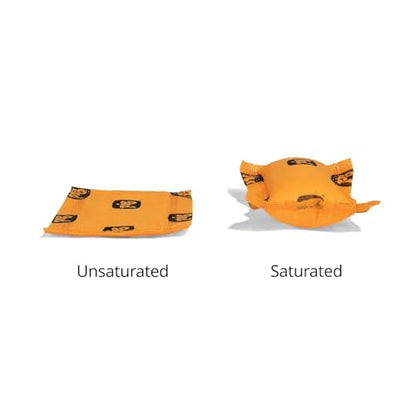PIG Spill Alert Absorbent Pads in Dispenser Box | Pocket Spill Multipurpose Absorbent Pad | 5" W x 8" L | Absorbs up to 14.47 oz. per pad | 200 Pads per Box | High-Vis Orange | PM50840 - style: 200 pads