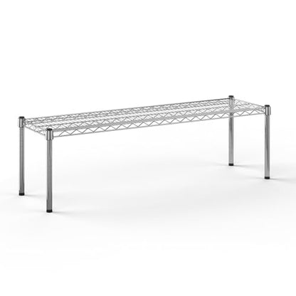 14" Deep x 48" Wide x 14" Height Wire Shelving Kit | 1-Tier | NSF Commercial Storage Rack Unit - size: 14" Deep x 48" Wide