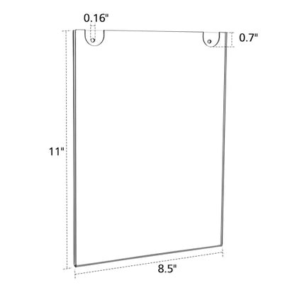 NIUBEE Acrylic Sign Holder 8.5 x 11 Clear Plastic Wall Mount Frame 20 Packs
