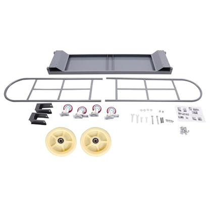 Narrow Aisle Dolly U-Boat Platform Truck Cart, 16 x 60 inch Heavy Duty Utility Cart, 2000Lbs Load Capacity, Hand Truck with Dual Removable Handles and 6 Wheels, Ideal for Heavy-Duty Applications