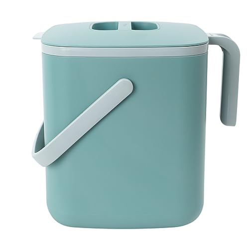 Blue Ginkgo Kitchen Compost Bin, 1.32 gal/5L Countertop Compost Bin, Green - color: Green, size: 1.32 gal / 5 L