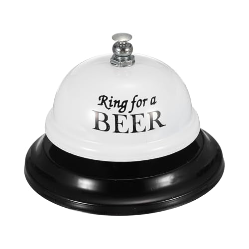 PATIKIL Desk Bell, 3.3" Service Call Bell Ringing, Beer, Black White - color: Black White(beer)