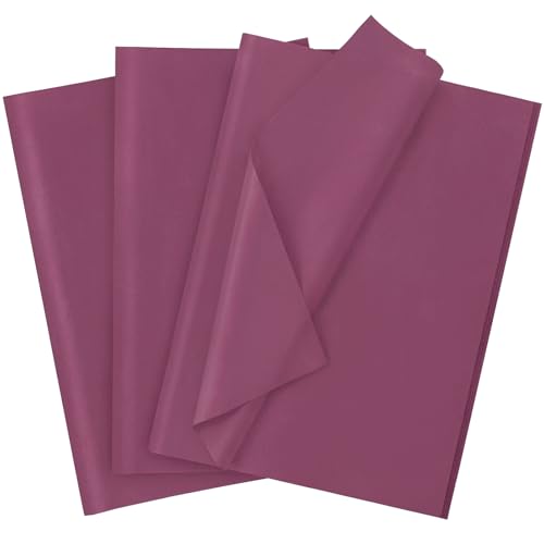 120 Sheets 14 x 20 Inch Burgundy Tissue Paper for Gift Bag Wrapping - color: Burgundy