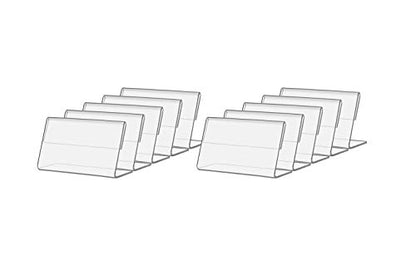 Marketing Holders 10 Pack Table Tent 3.5" x 2" Sign Holder Horizontal Deli Ice Cream Shop Flavor Signage Pricing Sandwich Shops Slant Back Clear Acrylic Literature Holder Countertop - size: 3.5"w x 2"h