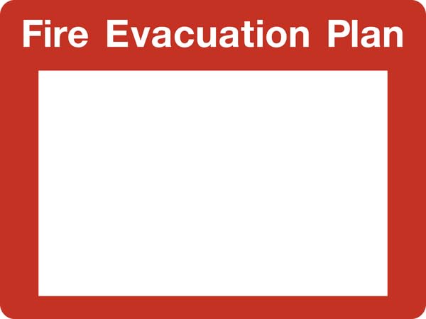Fire Evacuation Plan Safety Metal Sign for Home, Business, or Public Use – 8x12 Inch - size: 8in x 12in/20cm x 30cm