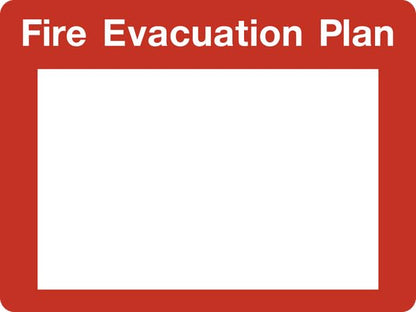 Fire Evacuation Plan Safety Metal Sign for Home, Business, or Public Use – 8x12 Inch - size: 8in x 12in/20cm x 30cm
