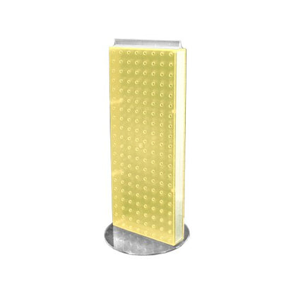 Azar 700509-YEL Non-Revolving Base Neon Pegboard Counter Unit, 8-Inch Width by 20-Inch Height on 9-Inch, Yellow - color: Yellow