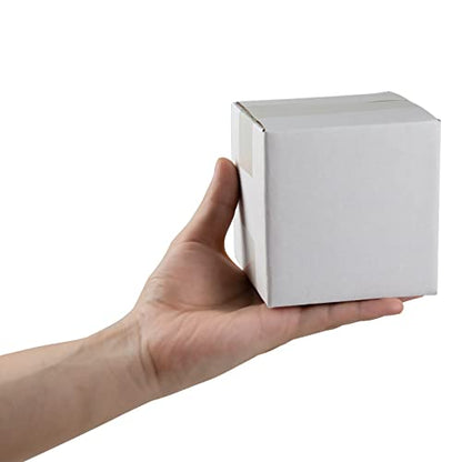 SUNLPH White Shipping Boxes 4x4x4 Inches Small Corrugated Cardboard Boxes, 25 Pack - size: 4 x 4 x 4