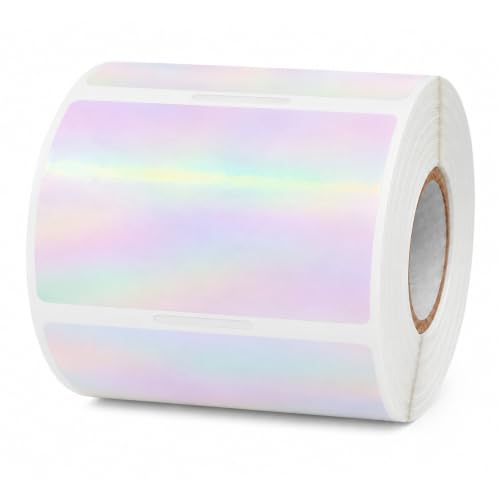 Holographic Pink Thermal Labels 2 × 3 Inch Vinyl Stickers 300 PCS - color: Holographic Pink, size: 2 × 3 Inch