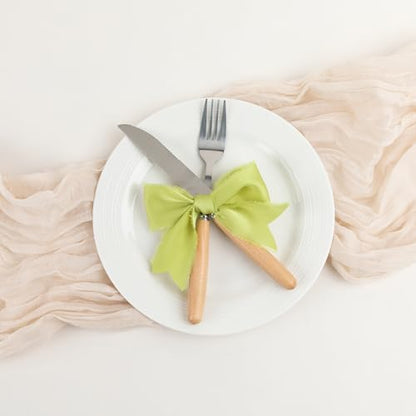 Keypan Apple Green Frayed Satin Chiffon Ribbon, 1.5 Inches, 21 Yards - color: Apple Green