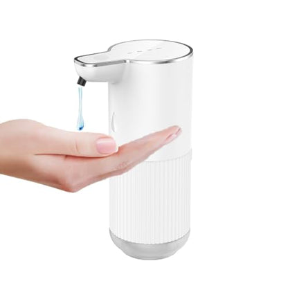 12oz Automatic Liquid Soap Dispenser Wall Mounted, 4 Gears Adjustable, Touchless Rechargeable Electric Hand Sanitizer Dispenser, Perfect for Commercial or Household Use