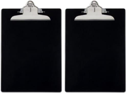 Saunders Recycled Plastic Clipboard, Black (21603) (Pack of 2) - color: Black, size: Pack of 2