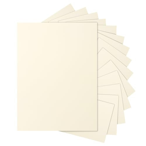 Silunkia 28 Sheets Cream Cardstock 8.5 x 11 Ivory Paper 92lb - color: Cream, size: 28 Sheets