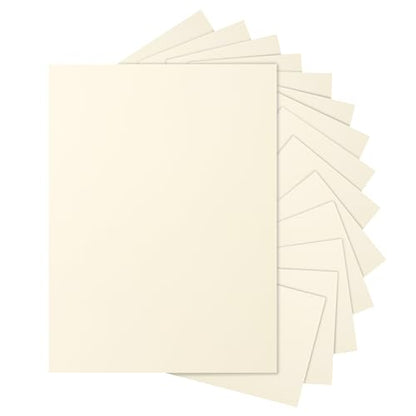 Silunkia 28 Sheets Cream Cardstock 8.5 x 11 Ivory Paper 92lb - color: Cream, size: 28 Sheets