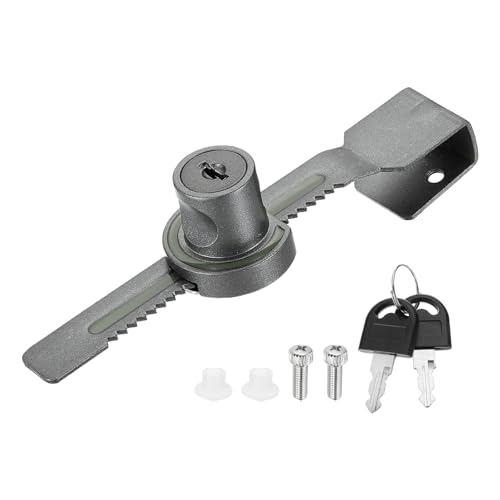 0.6" Luminous Sliding Glass Door Ratchet Lock Fit 0.2-0.39" Grey - color: Gray, size: 0.6"
