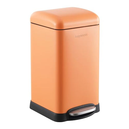 happimess Betty Retro Mini 3.2 Gal Step Trash Can, Carrot Cake - color: Carrot Cake