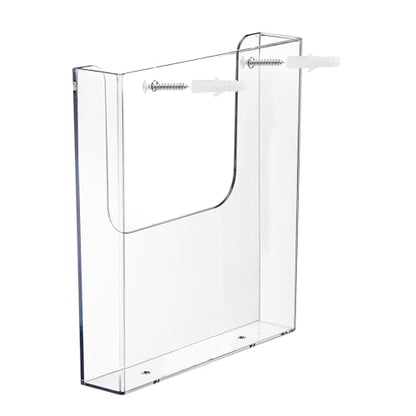 3 Pack Acrylic Brochure Holder, 8.5 x 11 Inch Brochure Holder Wall Mount, Clear Literature Organizer Pamphlet Flyer Display Plastic Magazine Holders for Wall