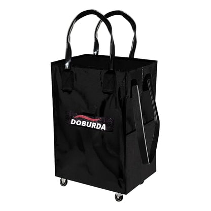 Reusable Grocery Bag On Wheels,Rolling Tote, Shopping Trolley, Rolling Duffle bag,Collapsible Grocery Bag Tote - color: Black