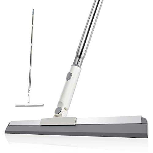 Floor Squeegee, Squeegee Broom for Floor with 62" Long Handle, Shower Squeegee for Tile Shower Walls,Garage, Deck, Bathroom, Glass,Window, Concrete Floor - size: 12"