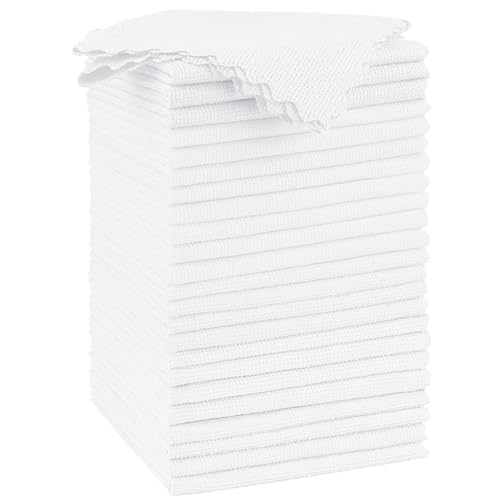 Orighty Microfiber Cleaning Cloth - 24 Pack, White Cleaning Rags 12x11 inch - color: White, size: 24 Pack