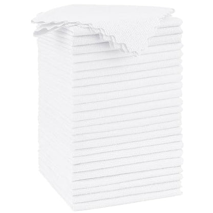 Orighty Microfiber Cleaning Cloth - 24 Pack, White Cleaning Rags 12x11 inch - color: White, size: 24 Pack
