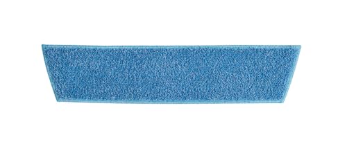 Rubbermaid Commercial Products Microfiber Wet Mop Head Pad 18 inch Blue for Janitorial/Professional Cleaners and Light-Duty Cleaning/Mopping on Hard-Wood/Tile/Other Floor Sufaces