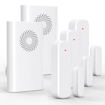 Wireless Door Chime, Door Sensor Chimes When Door Opens/Business Entering - size: 2 Receivers +3Sensors