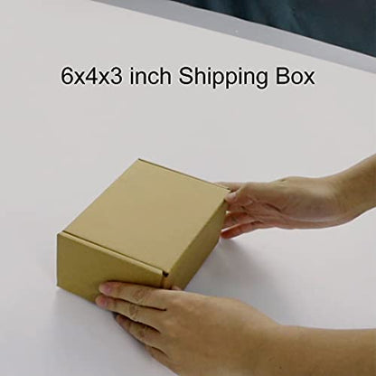 PHAREGE 25 Pack 6x4x3 inch Small Shipping Boxes, Brown Mailing Boxes - color: Brown, size: 6x4x3 inch 25 Pack
