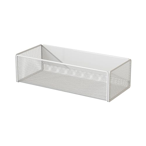 Magnetic Shelf Fridge Basket Bin for Washer Dryer Locker Whiteboard Cabinet - style: Large, White