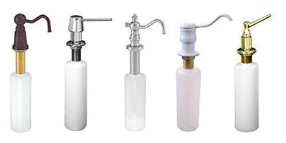 Westbrass R217-07 Kitchen Sink Deck Mount Liquid Soap/Hand Sanitizer Dispenser with Refillable 12 oz Bottle, Satin Nickel - color: Satin Nickel