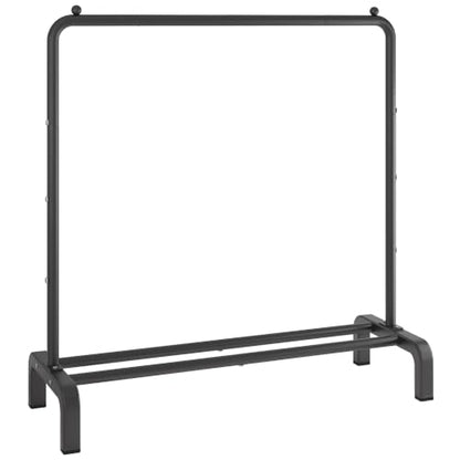 JIUYOTREE Metal Clothing Rack, 43.3 Inches Garment Rack with Bottom Shelf for Hanging Clothes, Coats, Skirts, Shirts, Sweaters, Black (Pack of 2) - color: Black, size: 43.3"W x 15.75"D x 61"H without wheels (Pack of 2)