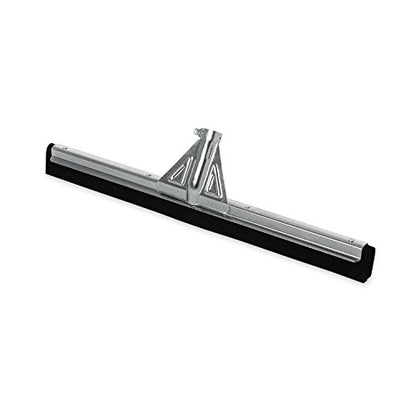 Rubbermaid Commercial Products Heavy-Duty Floor Squeegee, 22-inch Dual Moss, Silver/Metal, Heavy Duty Rubber Floor Scrubber for Bathroom/Garage/Tile - size: 22in, style: Heavy-Duty
