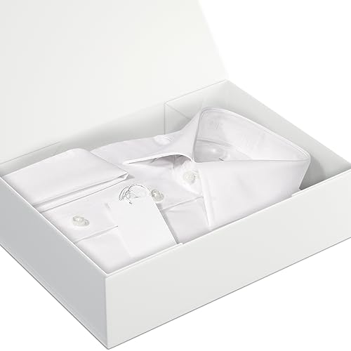White Gift Box 11.9" x 8.5" x 3.3",Magnetic Closure Gift Boxes for Presents - color: White