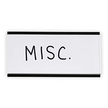 SmartSign Magnetic 'C' Channel Label Holders | 2" x 4", Pack of 10 - size: 2" x 4"