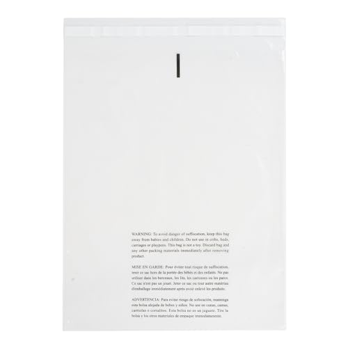 ProLine Industrial - 8" X 10" Self Seal Clear Poly Bags with Suffocation Warning for Packaging, Shipping & FBA - Permanent Adhesive (1000)