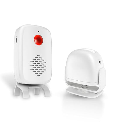Motion Sensor Doorbell Kit - Commercial Entry Alert & Caregiver Reminder, Wireless Motion Activated Chime for Business Store, Elderly Care Safety Alarm