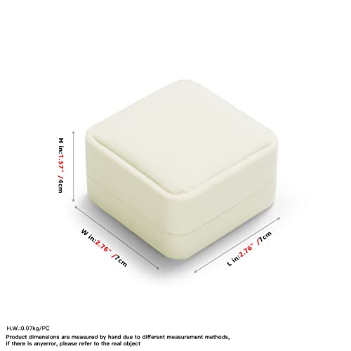 Oirlv White Velvet Earring Box，Dangle Earring Stud Holder Boxes - style: Earring Box