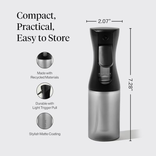 Kitsch Continuous Spray Bottle for Hair – Black, 150ml - color: Black