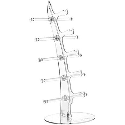 Acrylic Eyeglasses Frame Riser Display Stand Sunglasses Rack Sunglasses Rack Holder Acrylic Eyewear Display Stand Holder(5 Frames for Each Holder) - color: White