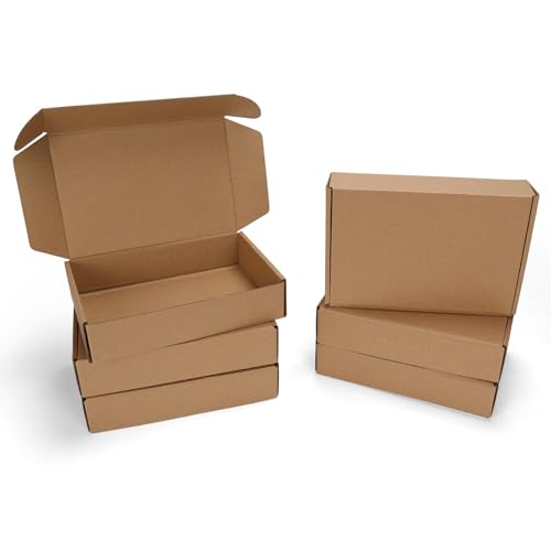 PHAREGE 6 Pack 9x6x2 inch Small Shipping Boxes, Brown Mailing Boxes - color: Brown, size: 9x6x2 inch 6 Pack