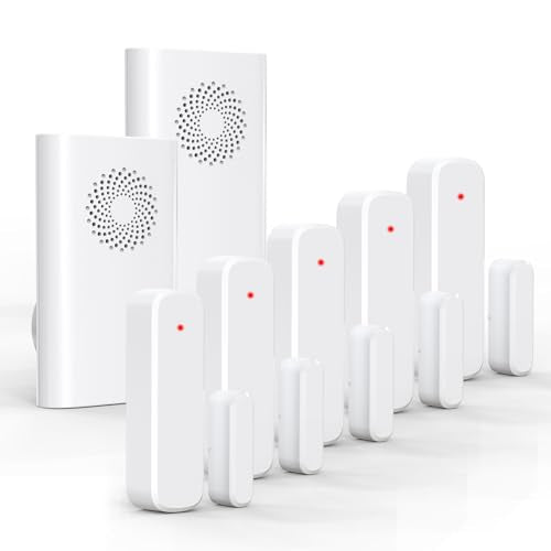 Wireless Door Chime, Door Sensor Chimes When Door Opens/Business Entering - size: 2 Receivers +5Sensors