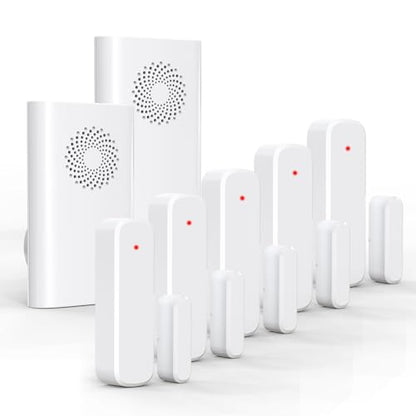Wireless Door Chime, Door Sensor Chimes When Door Opens/Business Entering - size: 2 Receivers +5Sensors