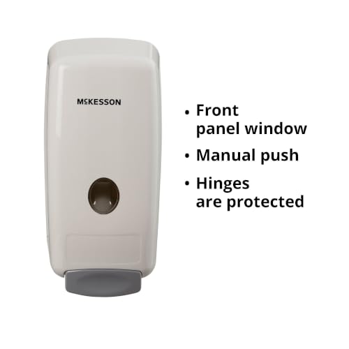 McKesson Manual Soap Dispenser for Bathroom, White, 1000 ml, 1 ct