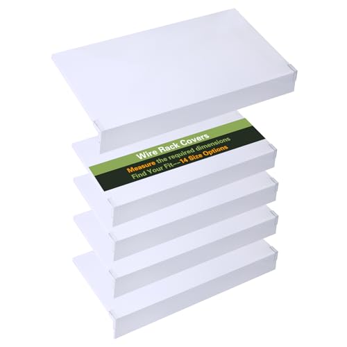 Wire Shelf Covers for Wire Shelving,33''W X16 D,White5 Pcs - size: 33*16inch